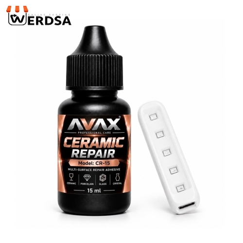 چسب ترمیم ظروف کریستالی اواکس مدل Ceramic Repair CR-15 حجم 15 میلی لیتر